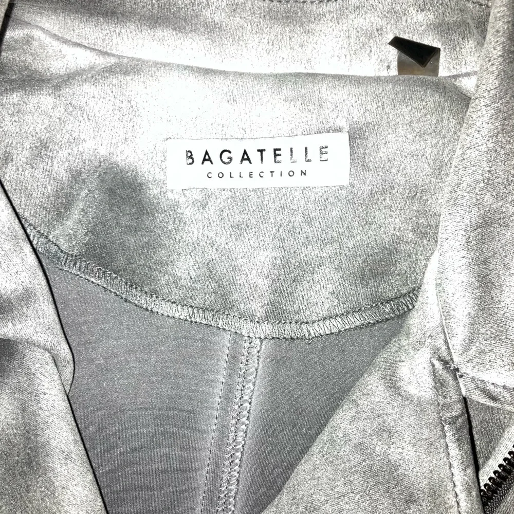 Gray Burned Leather Moto Jacket